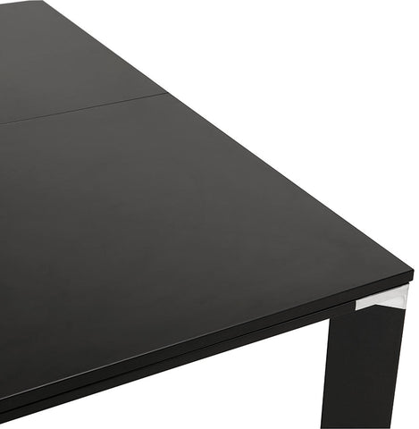 Meeting table / bench desk 'XLINE SQUARE' in black - 140x140 cm