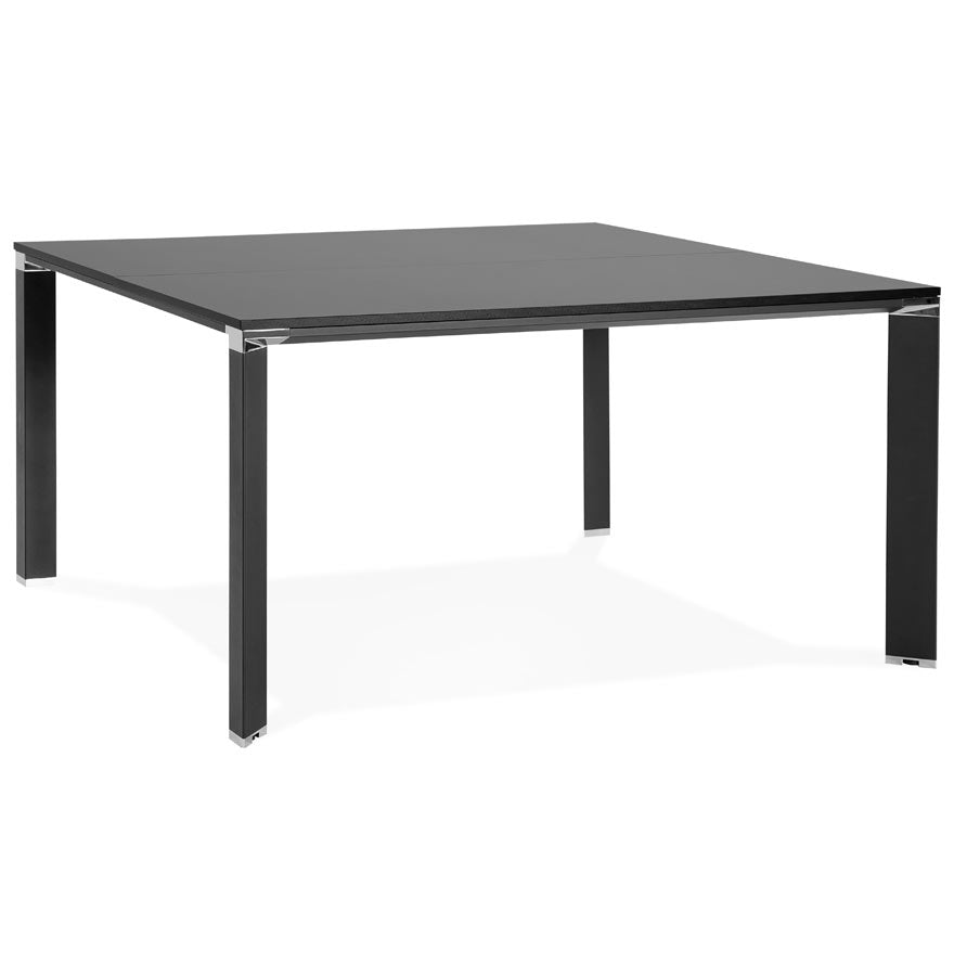 Meeting table / bench desk 'XLINE SQUARE' in black - 140x140 cm