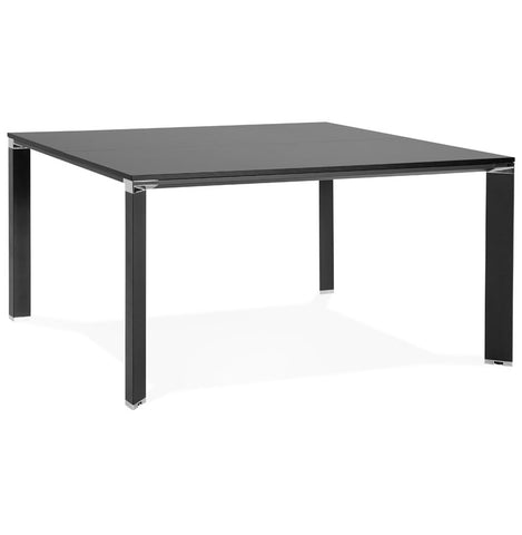 Meeting table / bench desk 'XLINE SQUARE' in black - 140x140 cm