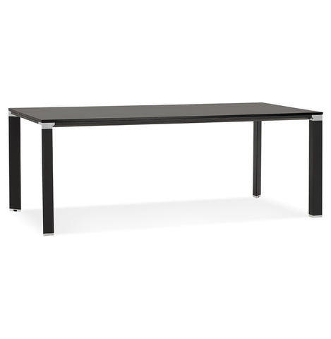 Meeting / dining table design 'XLINE' in black wood - 200x100 cm