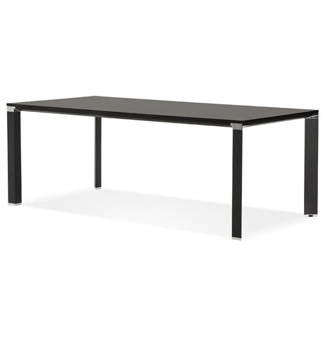 Meeting / dining table design 'XLINE' in black wood - 200x100 cm